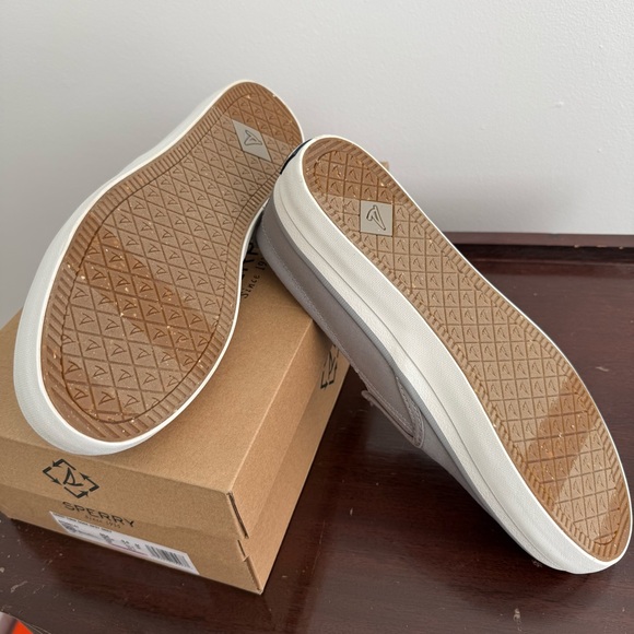 NWT Sperry  Women's Grey Crest Twin Gore Seacycled  Canvas Sneakers. S 9.5 - Picture 3 of 8
